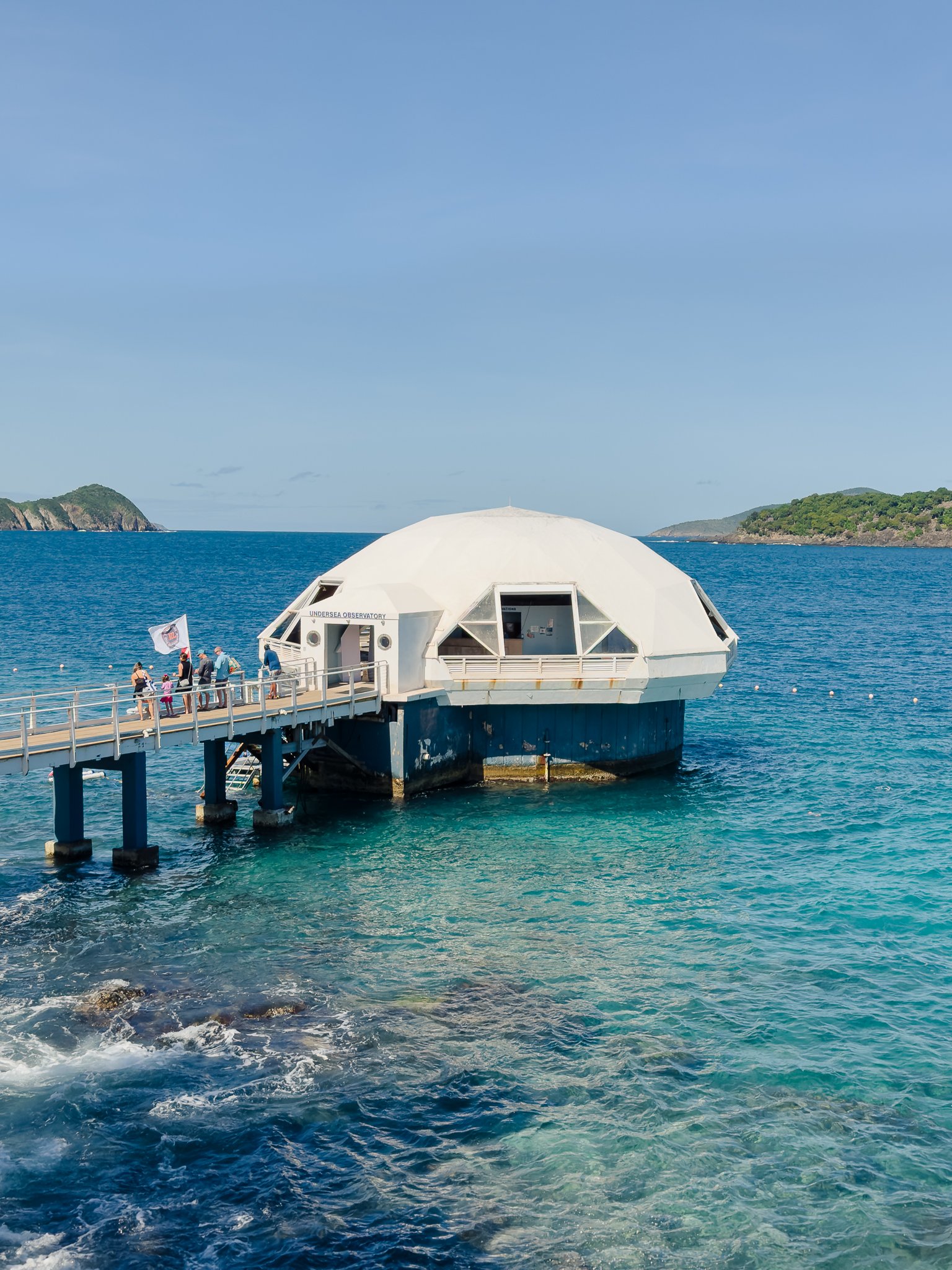 Coral World Undersea Observatory Tower in St Thomas, US Virgin Islands